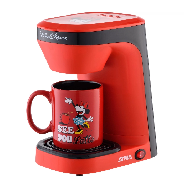 Cafetera Eléctrica ATMA Disney Minnie Color Roja CAAT118MNP